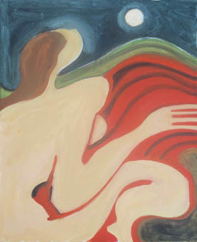 Jocelyn Chaplin’s painting, Yearning for the Moon