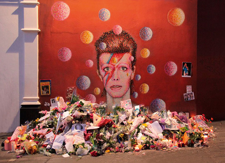 Shrine to Bowie in Brixton