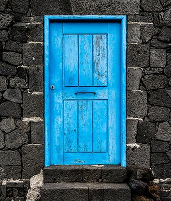 Blue door photostock