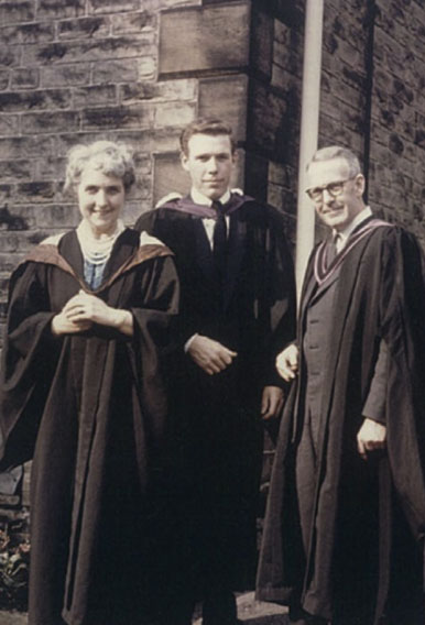 Roger Whitby with his parents George and Florence at his Sheffield University graduation in the summer of 1963.